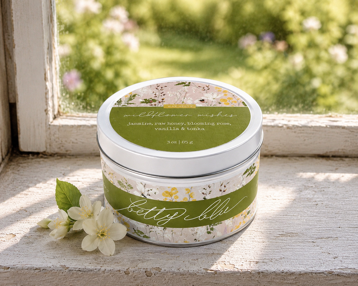 Wildflower Wishes Wax Melts, hand-poured wax melts from Betty Blu