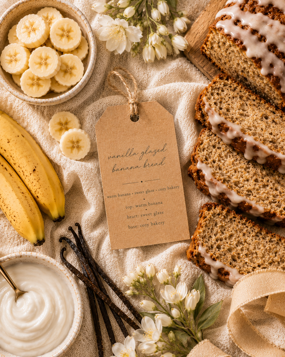 Vanilla Glazed Banana Bread Candle